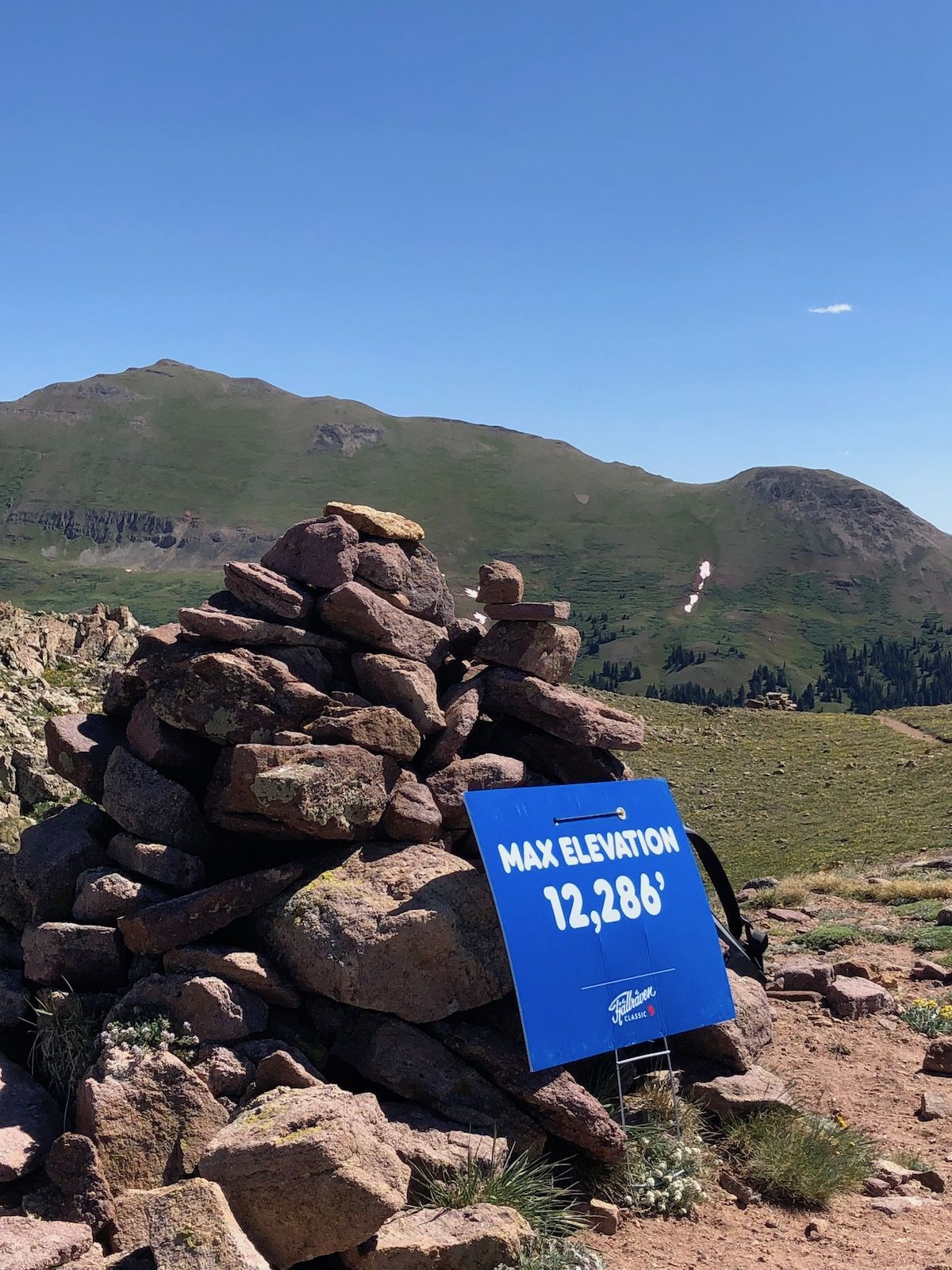 The highest point of the trail was at 12,286ft above sea level.