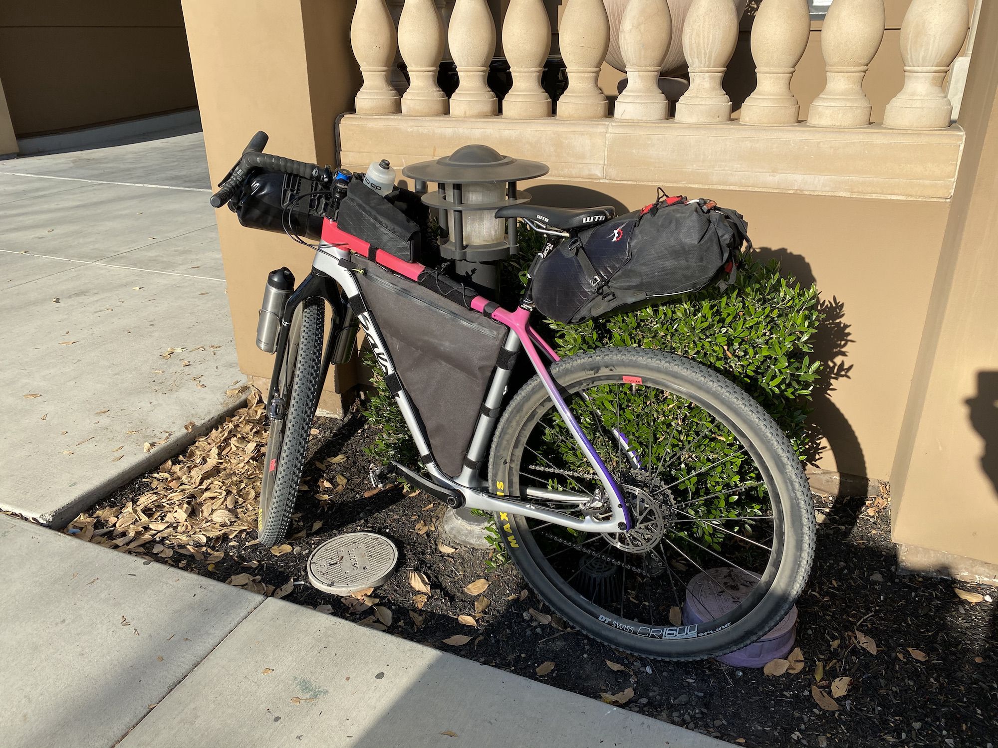 A bike with bikepacking bags