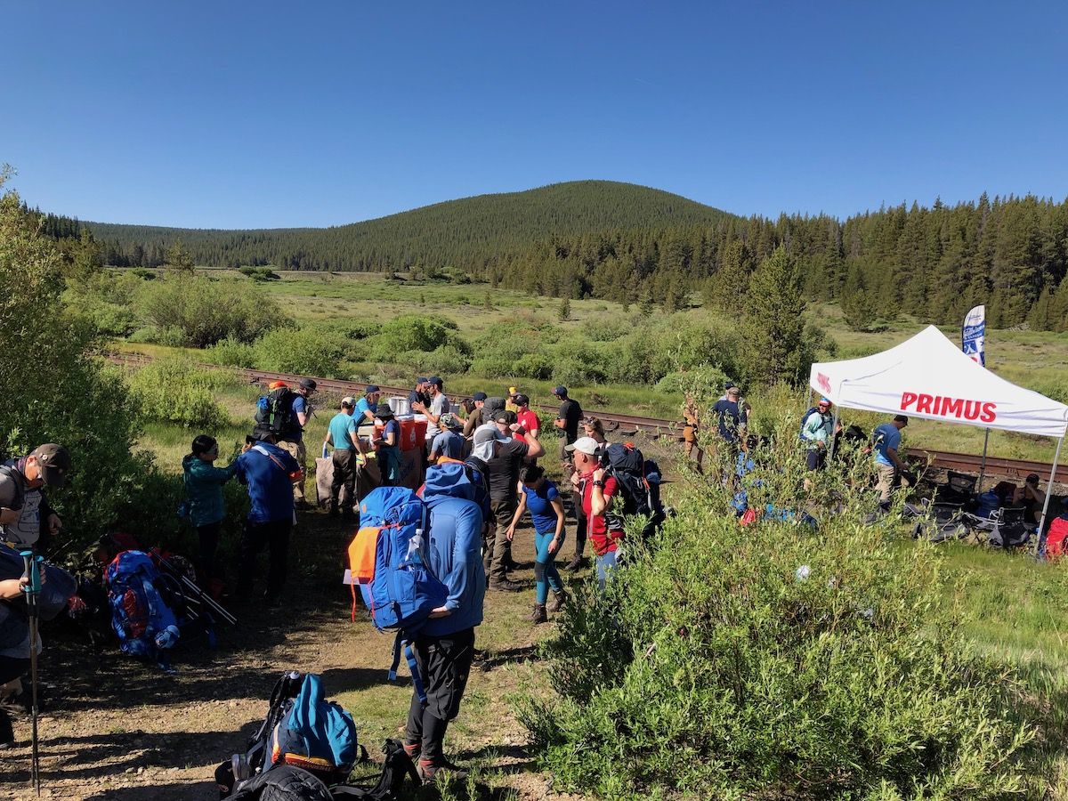 Brunch at Piney Gulch before the first climb.