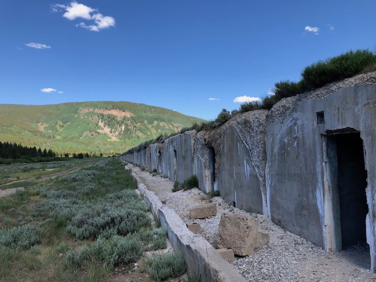 Old bunkers at Camp Hale.