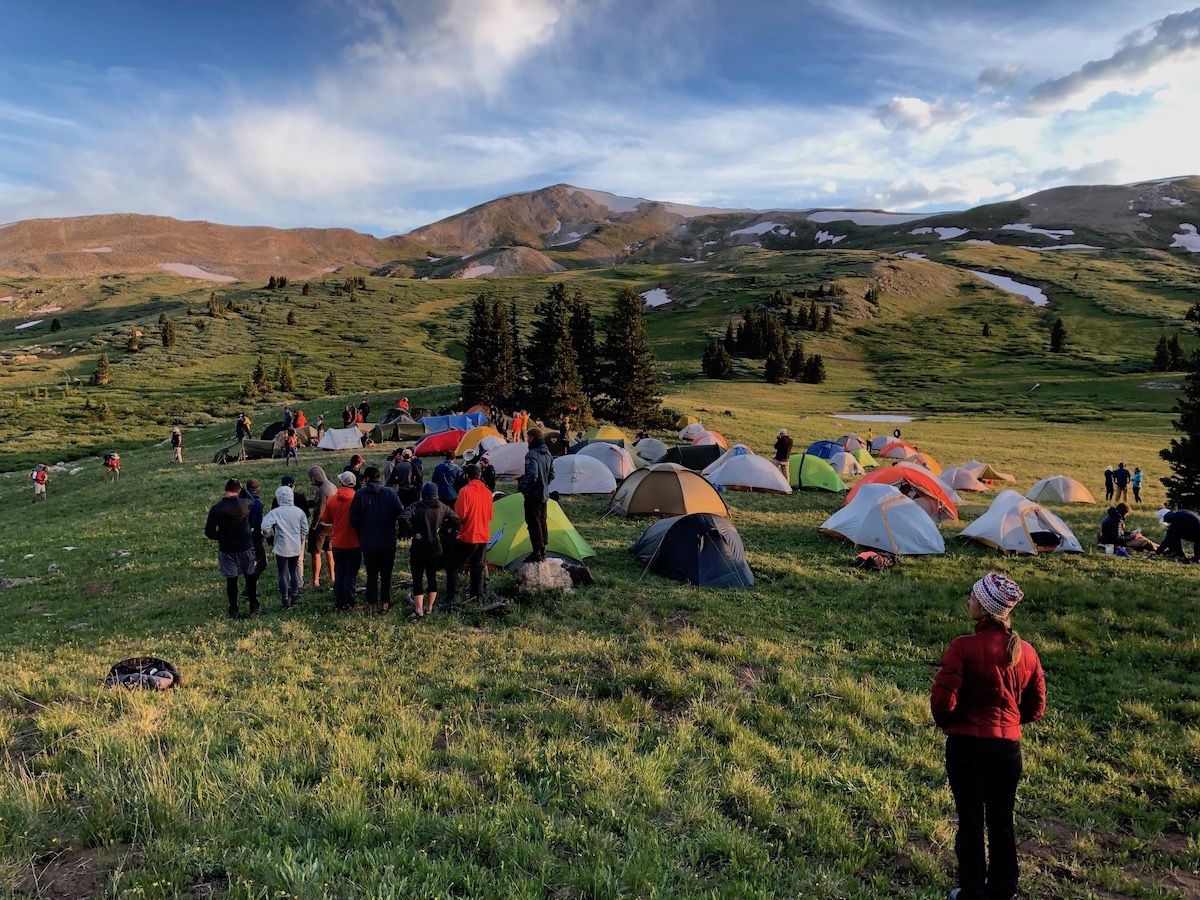 The second night's camp had spectacular views.