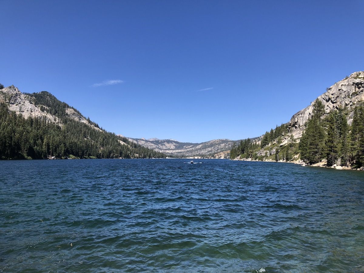 Boat on Lower Echo Lake.