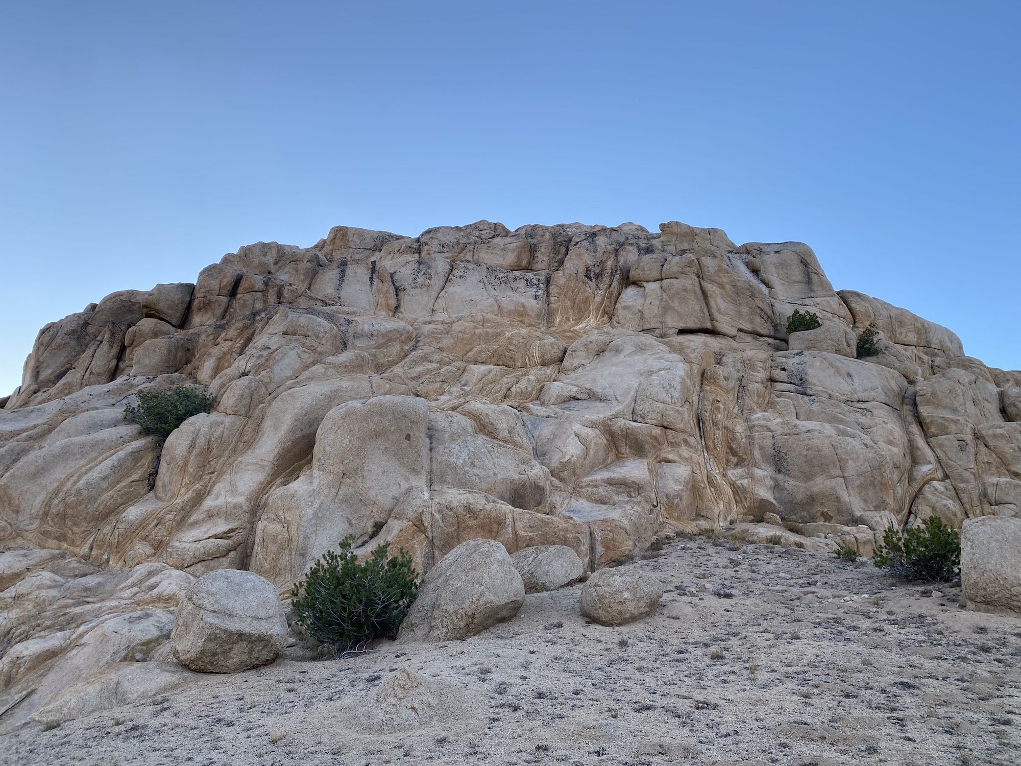 A large granite boulder