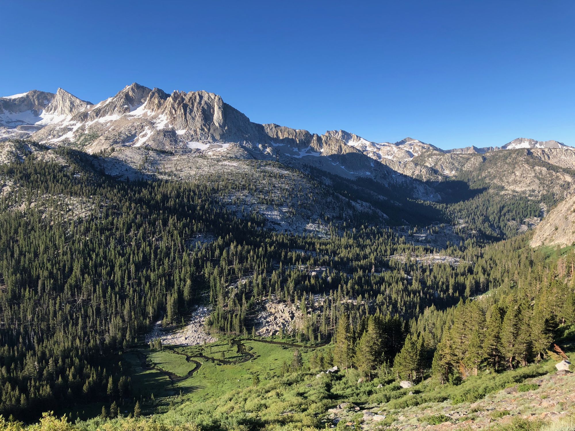 Looking down towards Fish Creek.