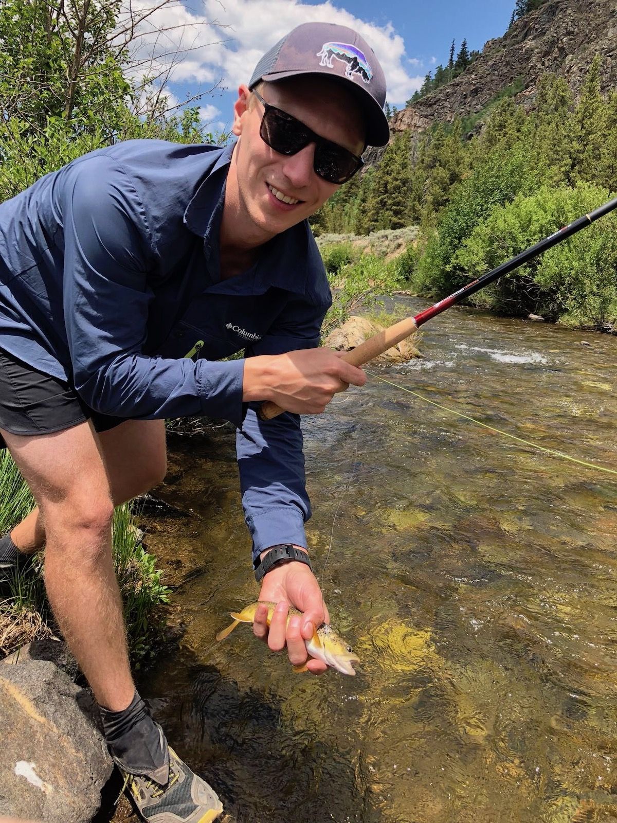 Fly fishing in the Eagle River.