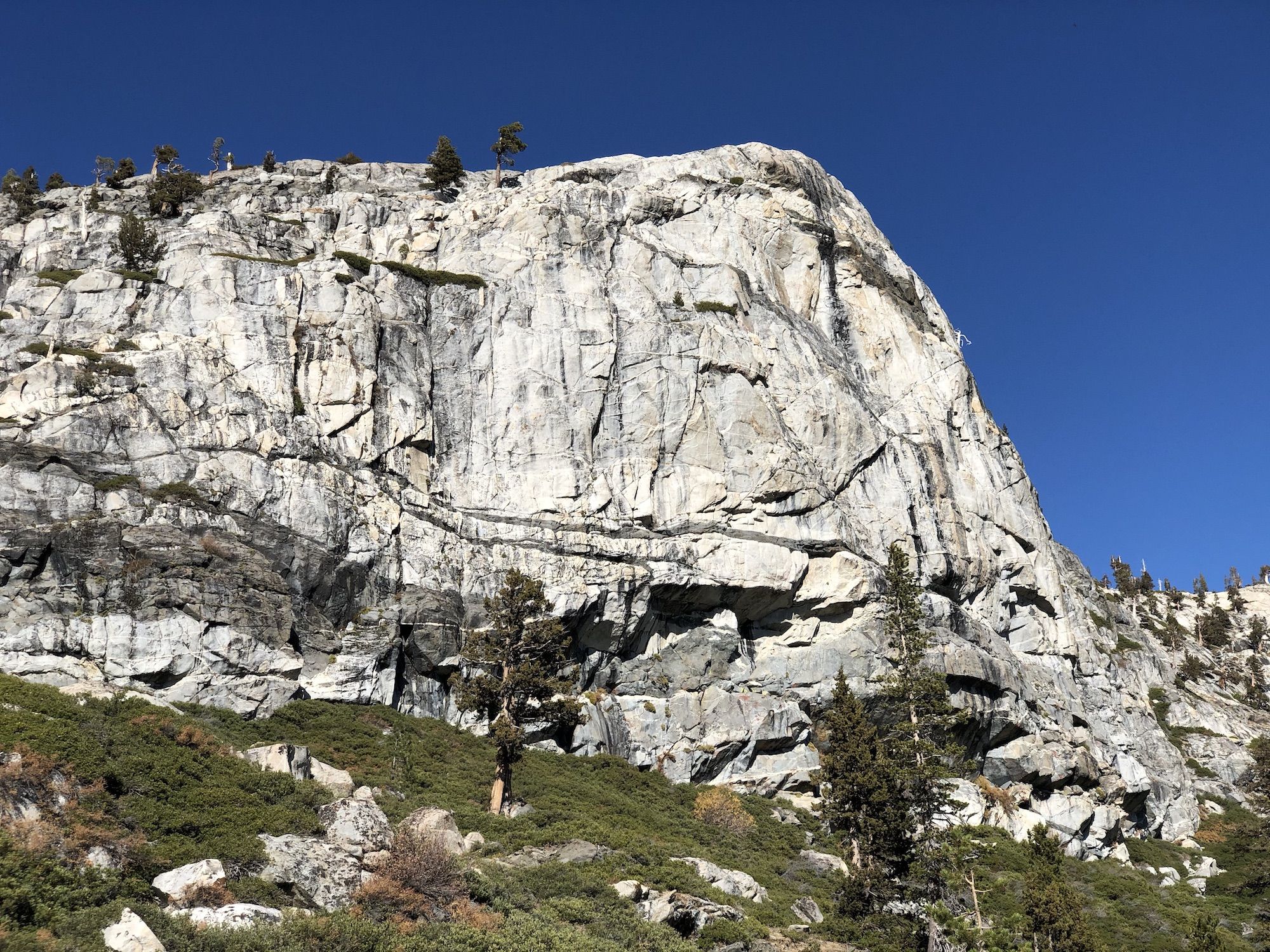 A granite wall reminiscent of Half Dome