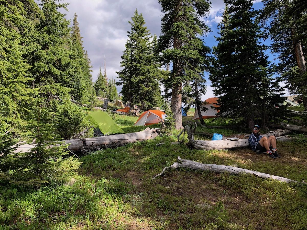 Hanging out at the second night's camp.