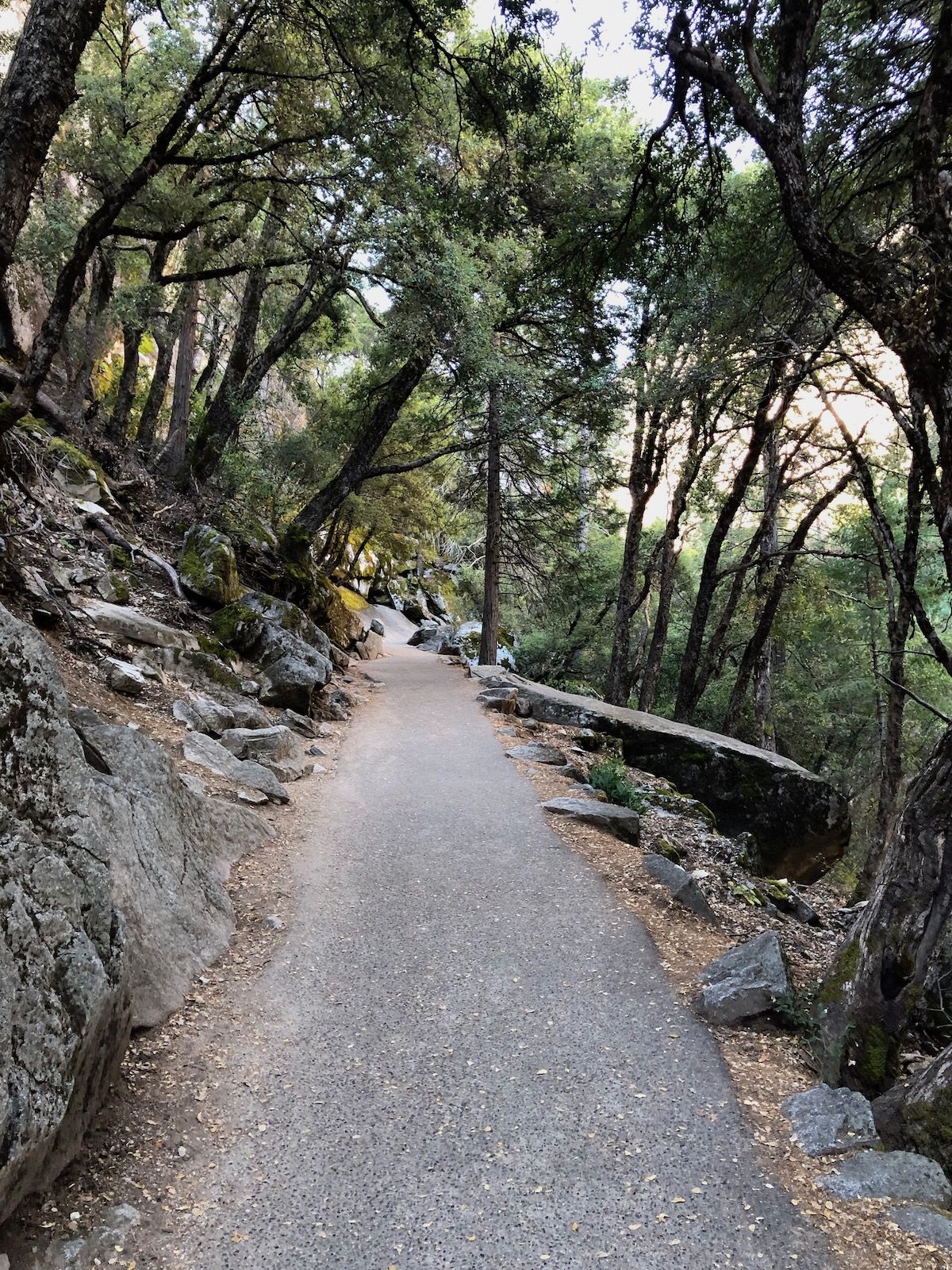 The trail heading out from Happy Isles.