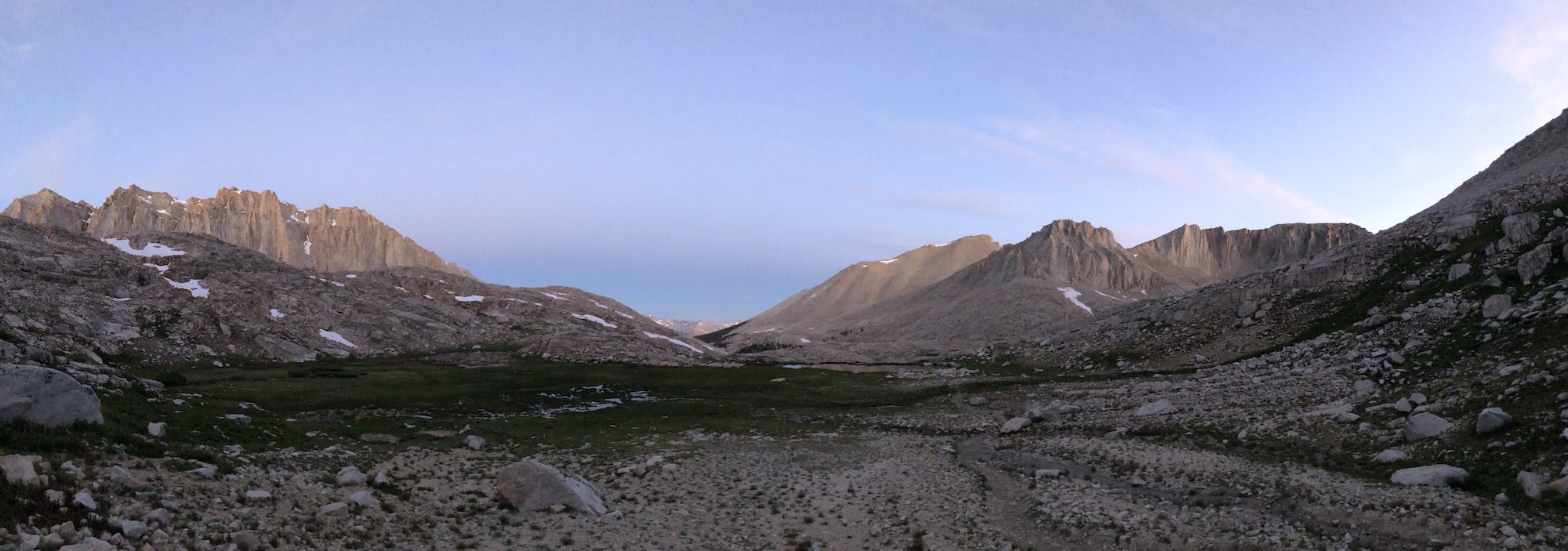 An early morning mountain landscape