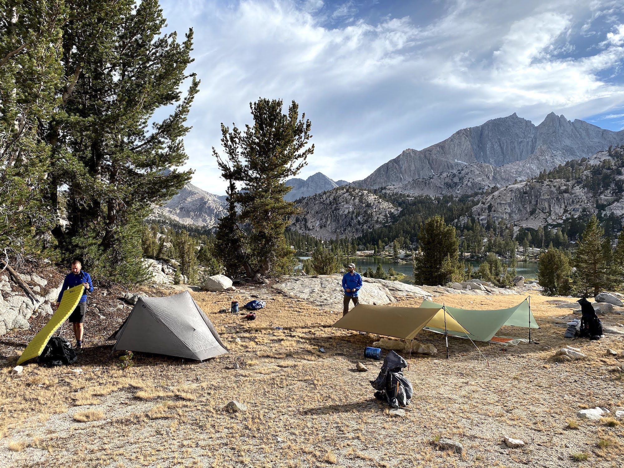 Two tarps and a tent 