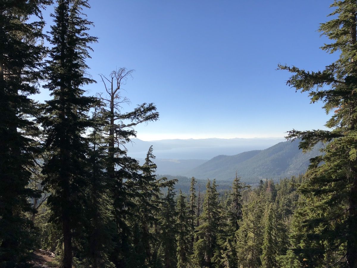 Lake Tahoe in the distance.