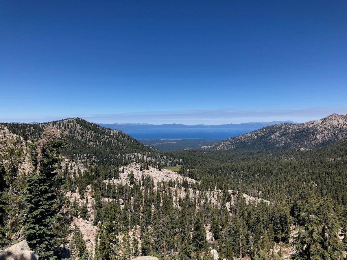 Lake Tahoe in the distance.