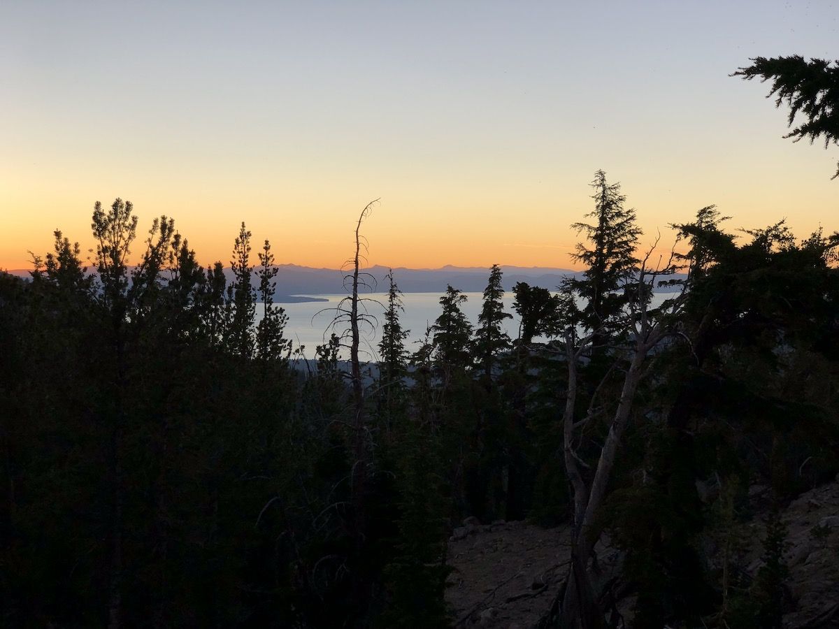 Sunset over Lake Tahoe.