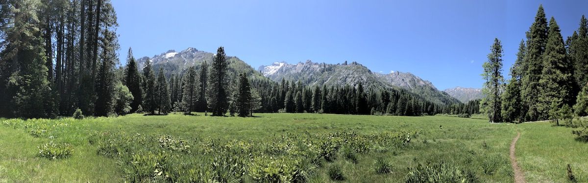 Panoramic views of Morris Meadow.