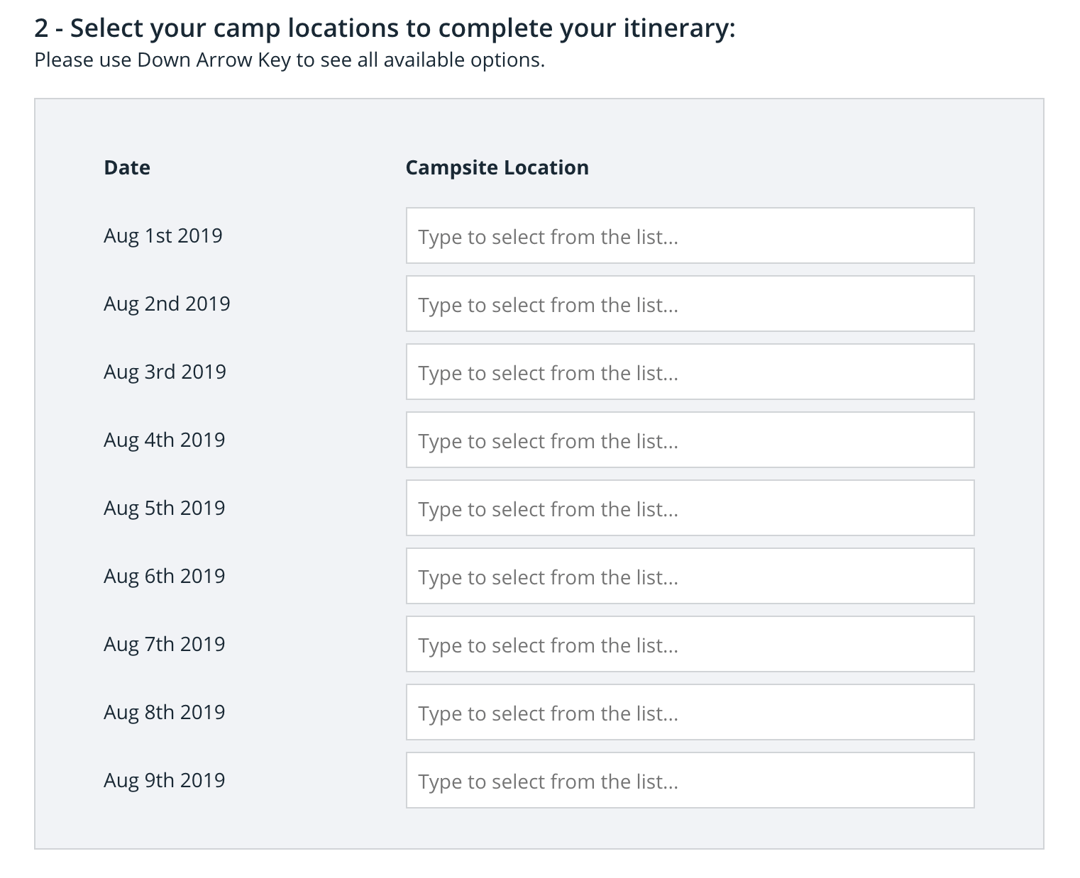 Recreation.gov is an easier way to score a permit going northbound