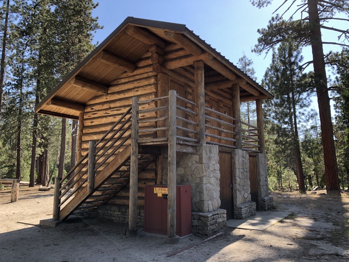 Outhouse at Little Yosemite Valley campground.