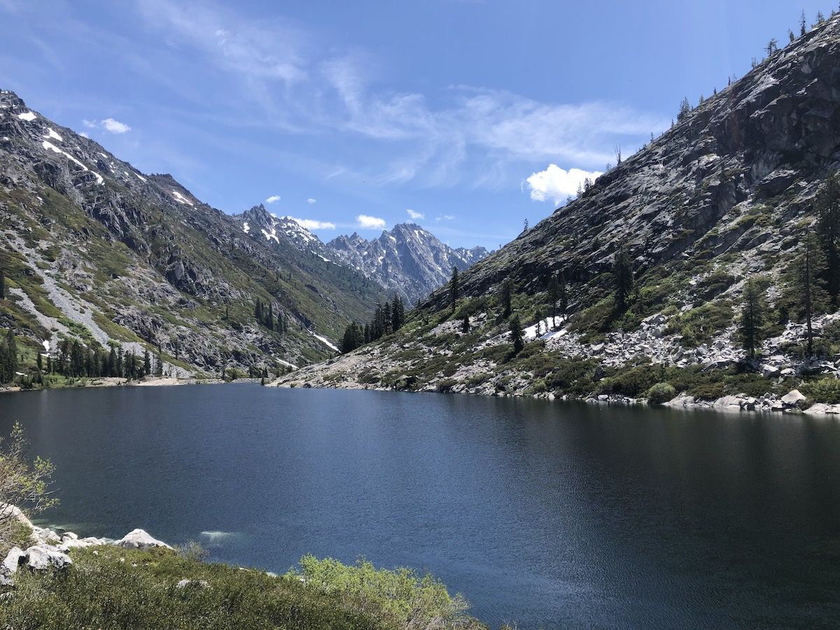 Sawtooth Ridge behind Emerald Lake.