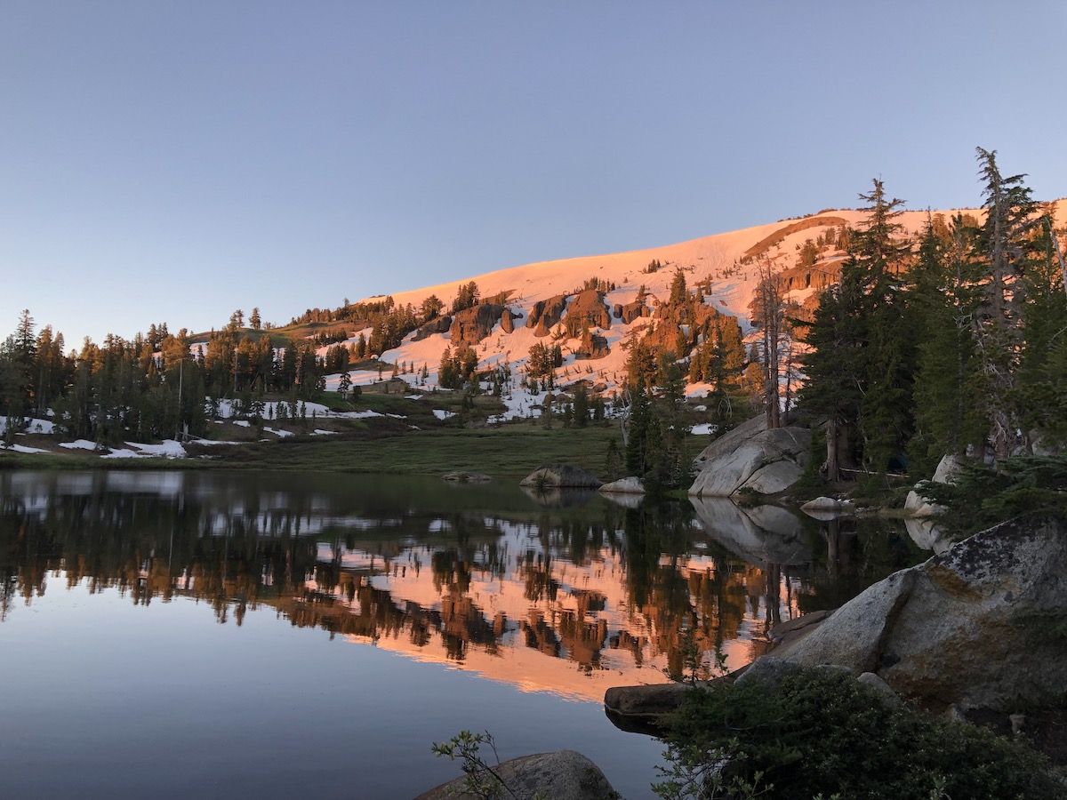 Showers Lake at sunrise.