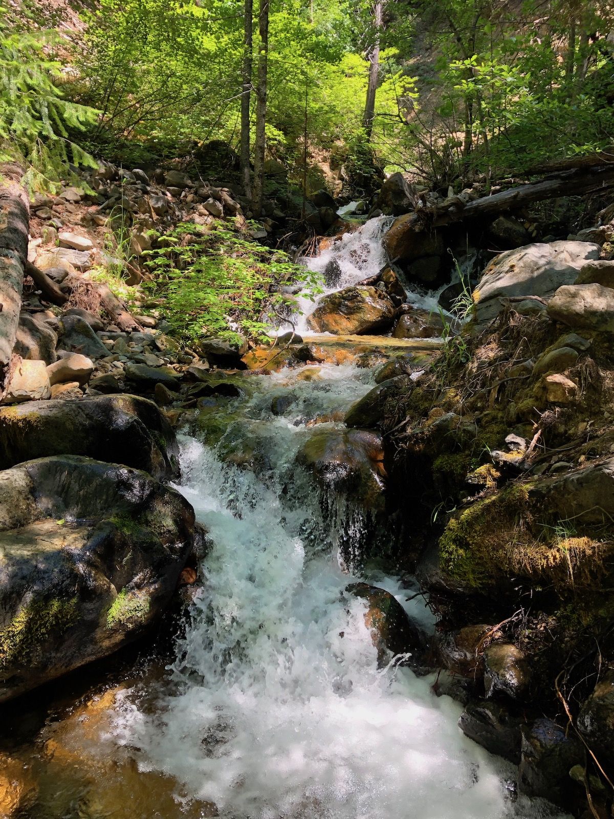 A small waterfall.