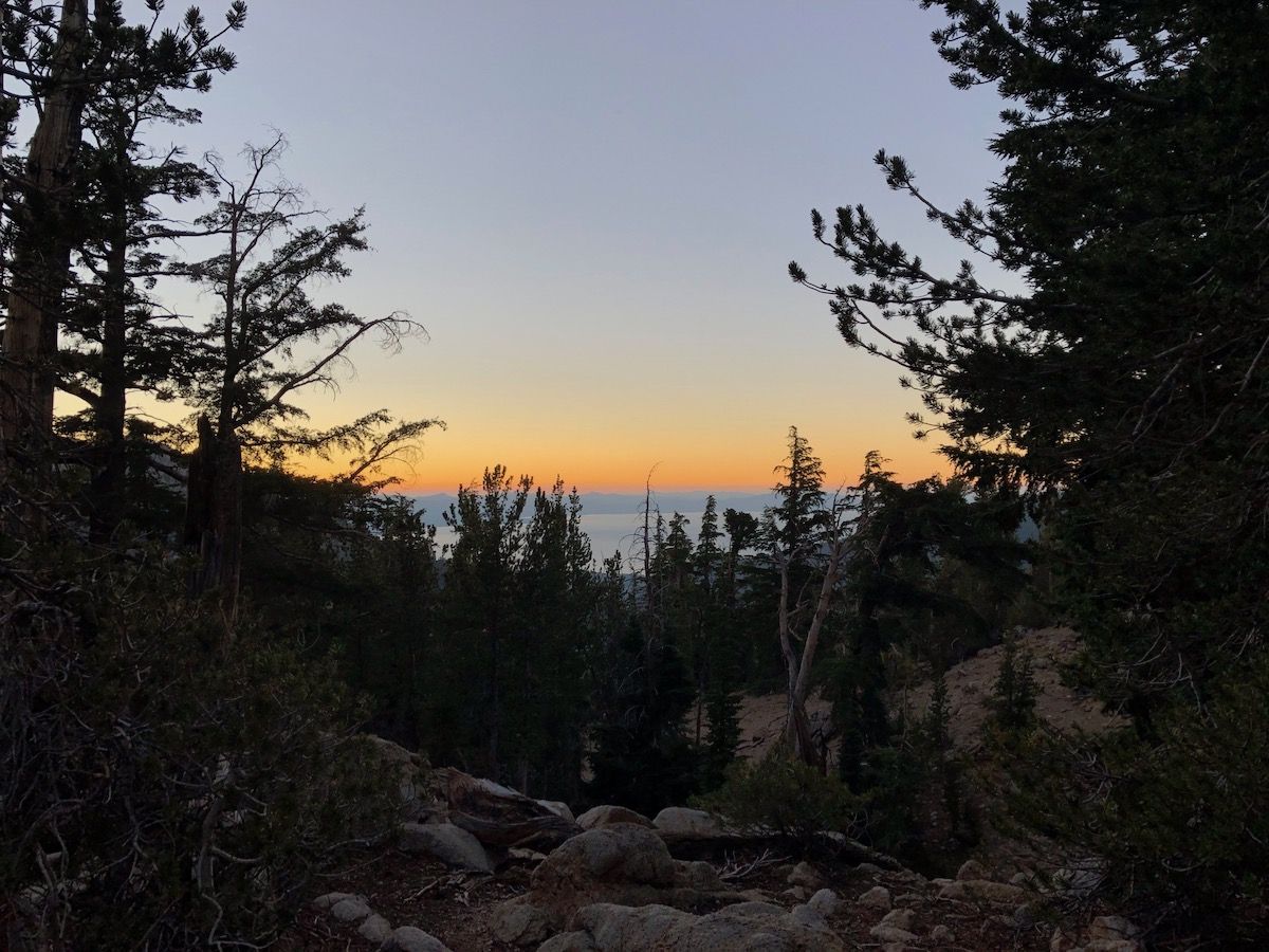 Sunset from our campsite below Freel Peak.