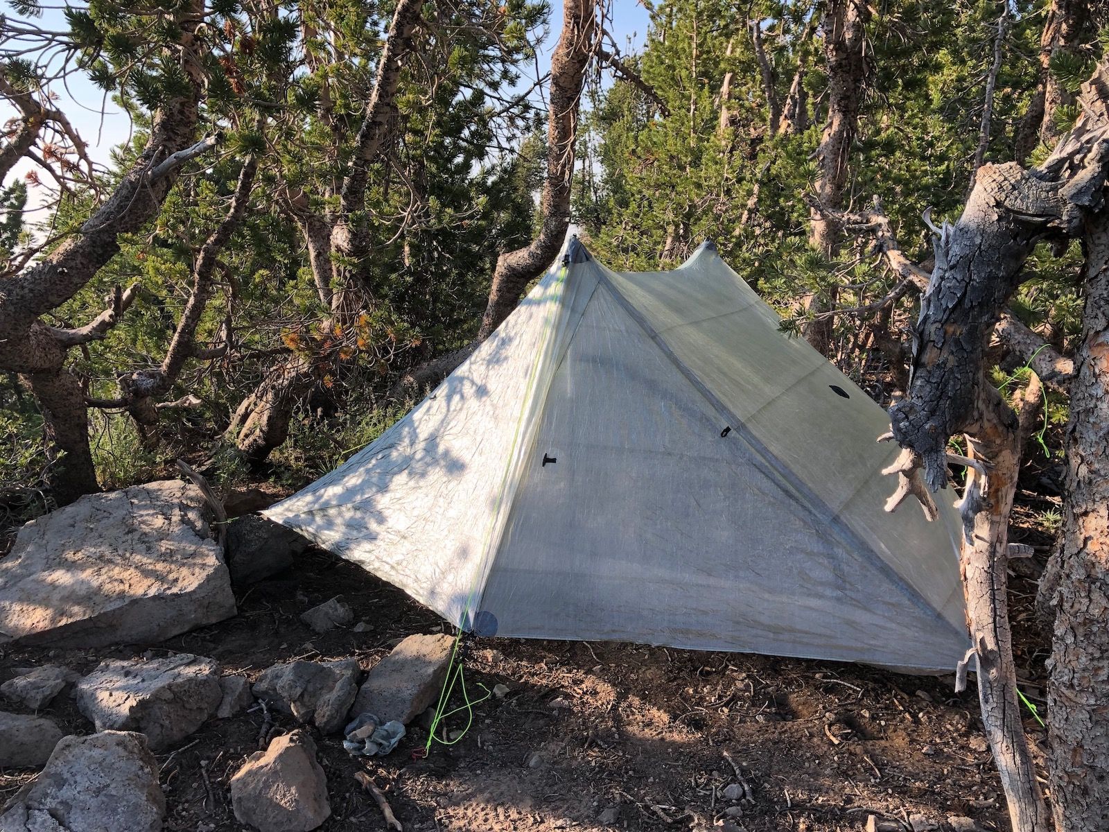 Tent setup near Relay Peak.