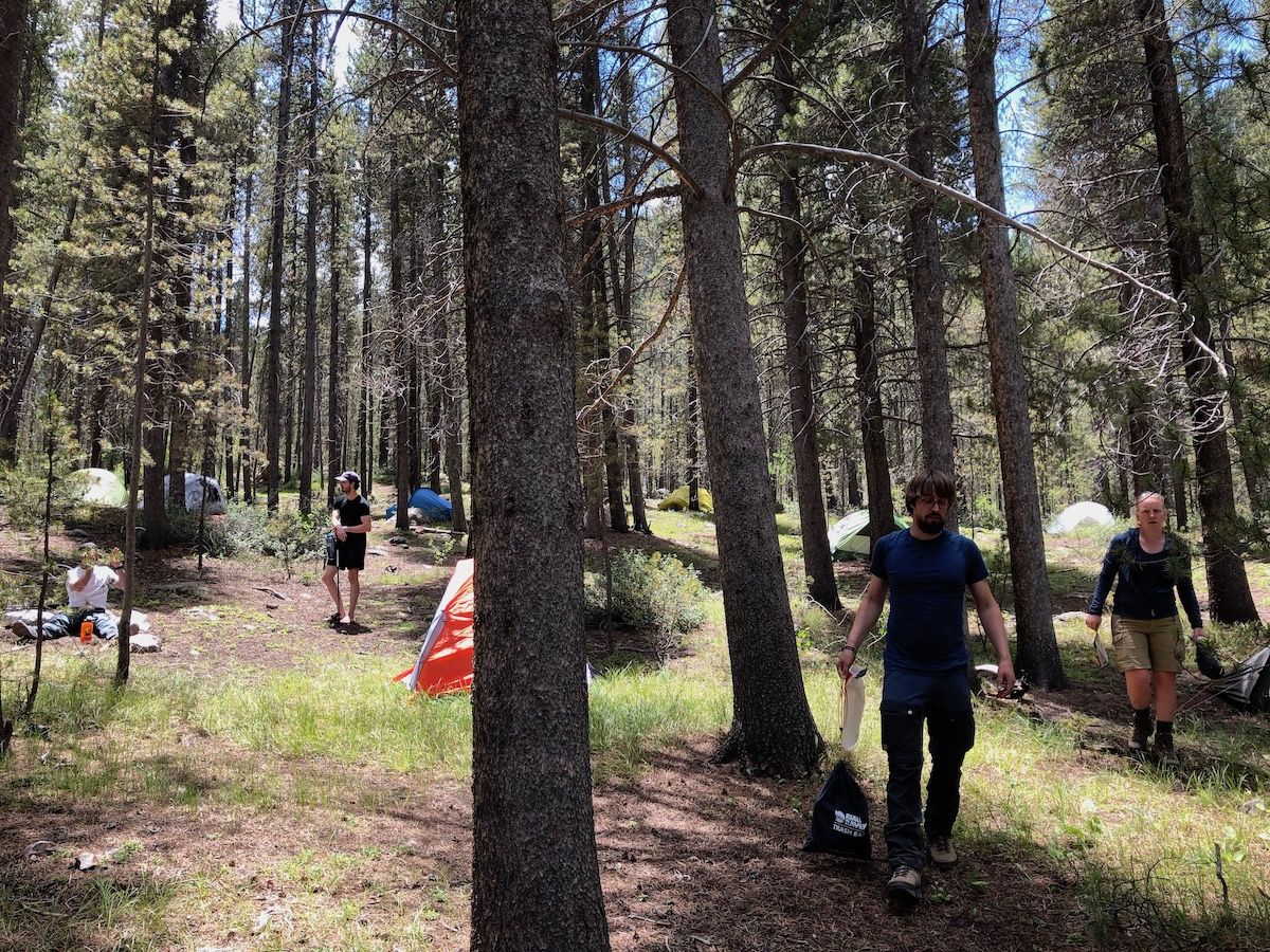 There were almost no flat spots for setting up a tent.