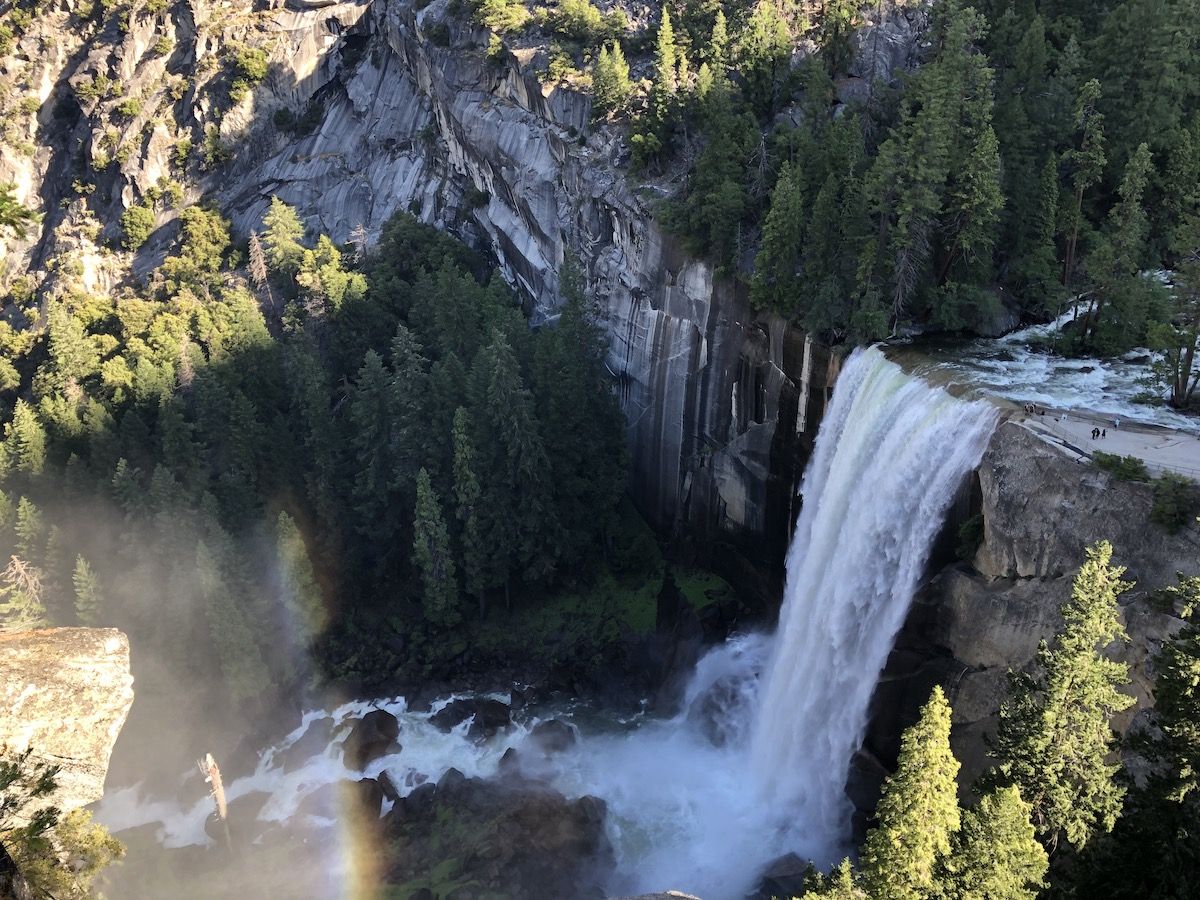 Vernal Falls seen from above.