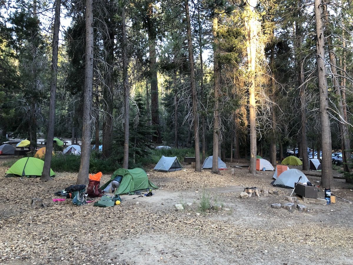 The campsite at VVR was popular.